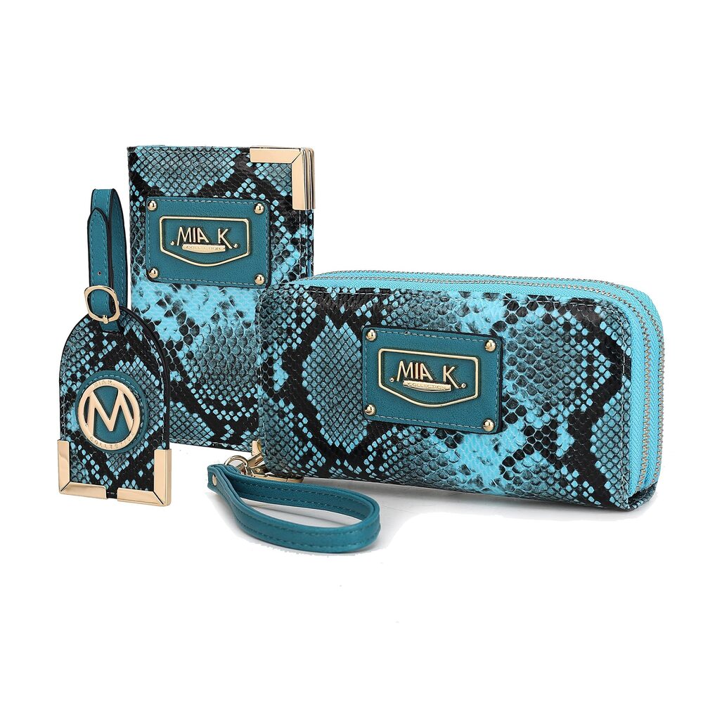 3974 Travel Gift 3 Piece Set - Wristlet Wallet -Passport Holder - Luggage